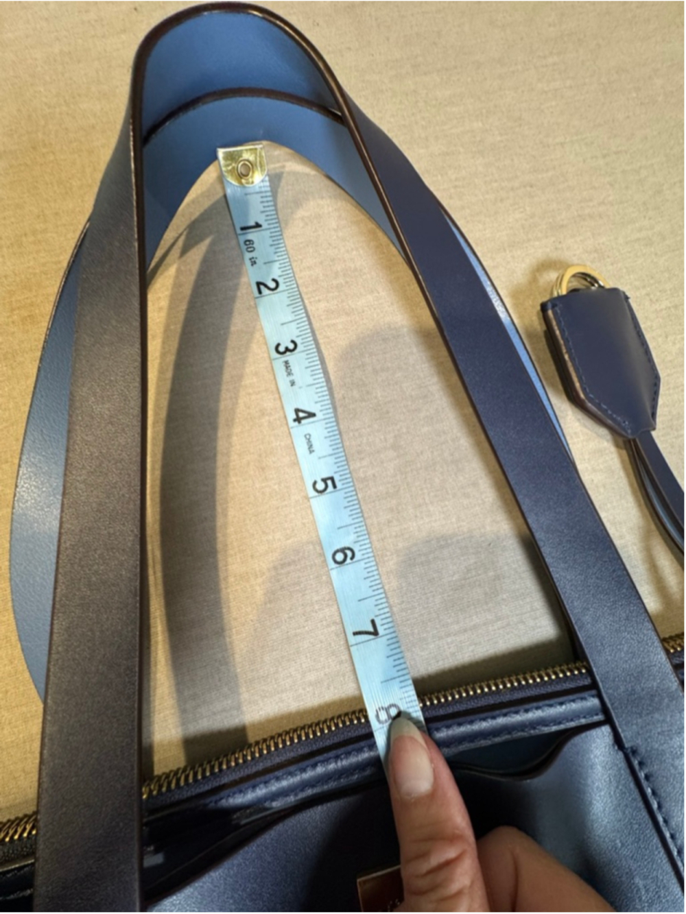 Women's Kate Spade Navy Blue Leather Tote Bag - Picture 12 of 12